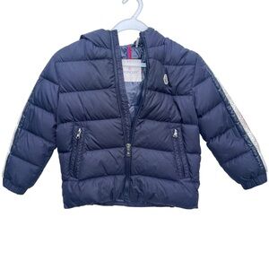 MONCLER blue stripes logo kids 6 years 5 6 authentic